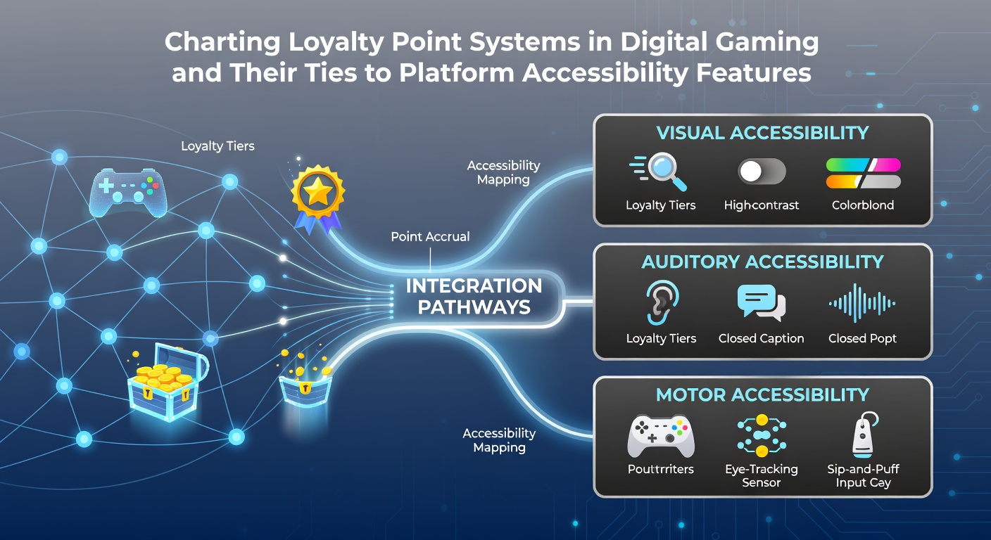 Digital interface showing loyalty points accumulation alongside accessibility settings in a gaming platform