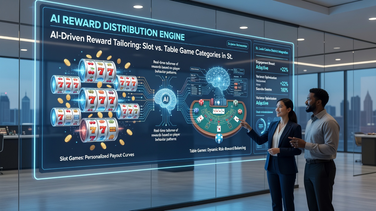 Machine learning visualization comparing reward triggers for slots versus live table games in digital casino environments