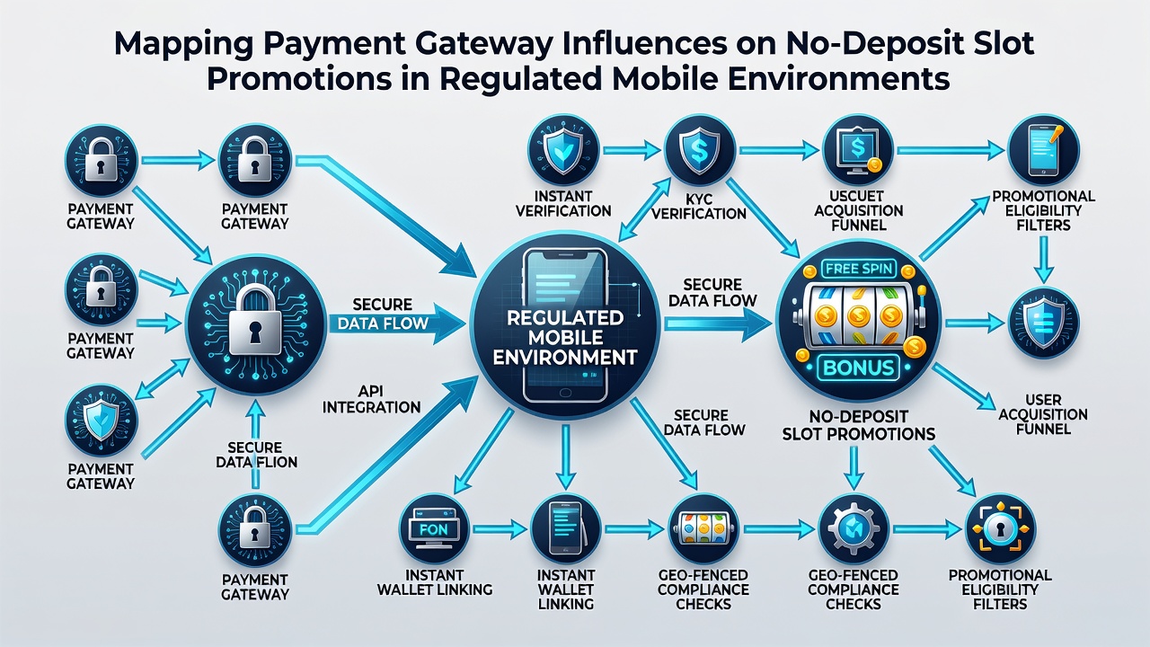 Mobile interface screenshot illustrating no-deposit slot bonus activation via different payment gateways