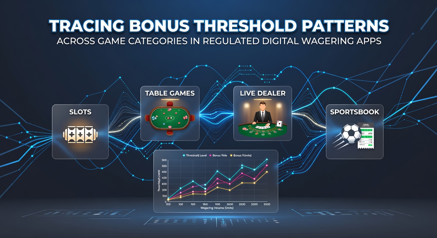 Graph showing bonus threshold variations across different game categories in regulated wagering platforms